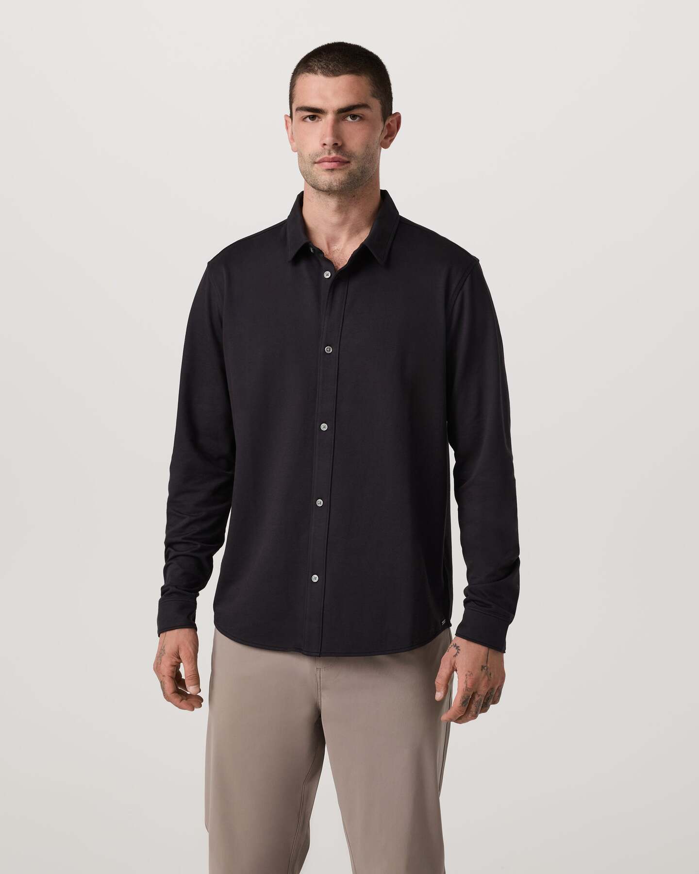 Long Sleeve Knit Oxford Button Down - Classic Fit