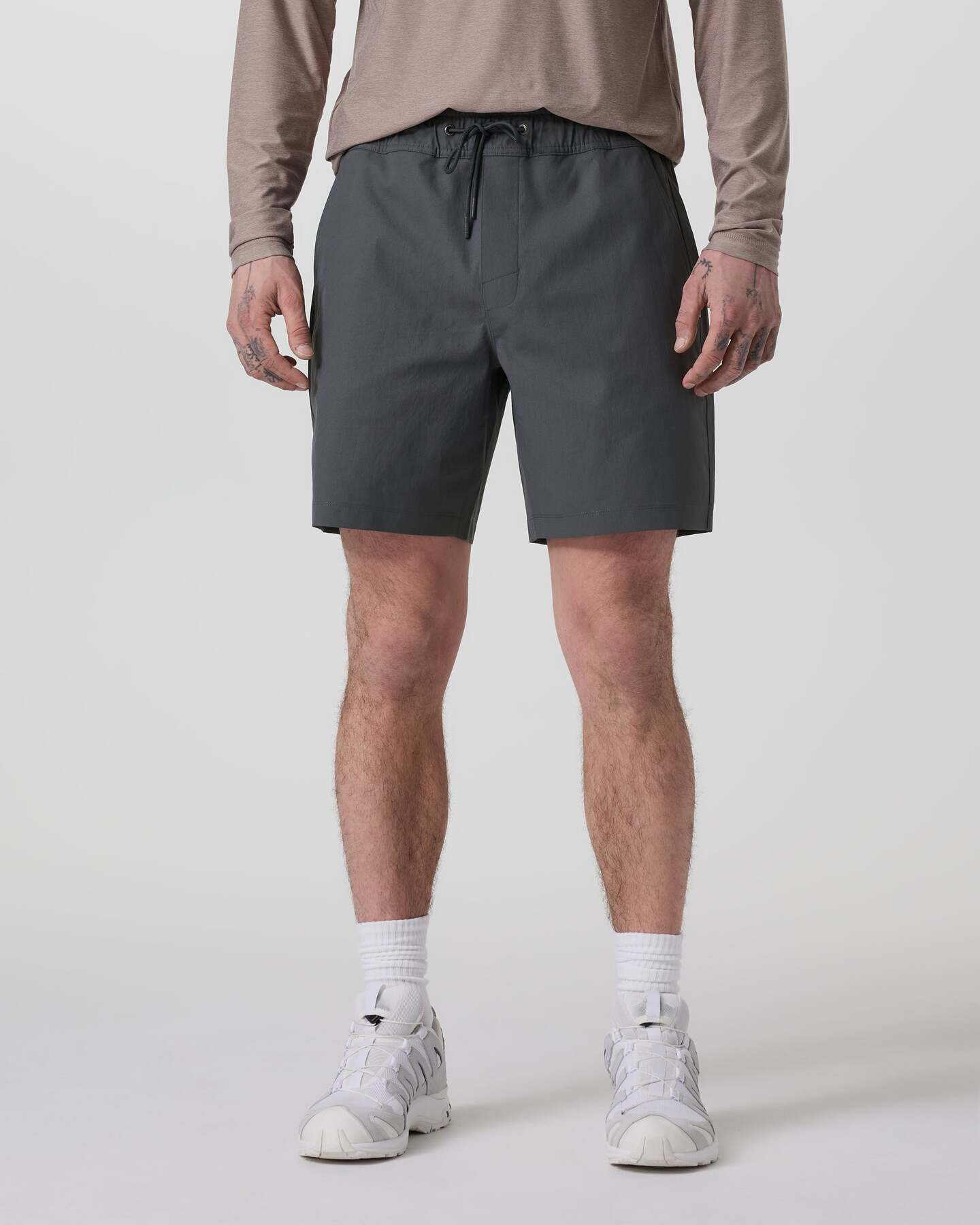 Cascade Crinkle Elastic Waist Short 8"