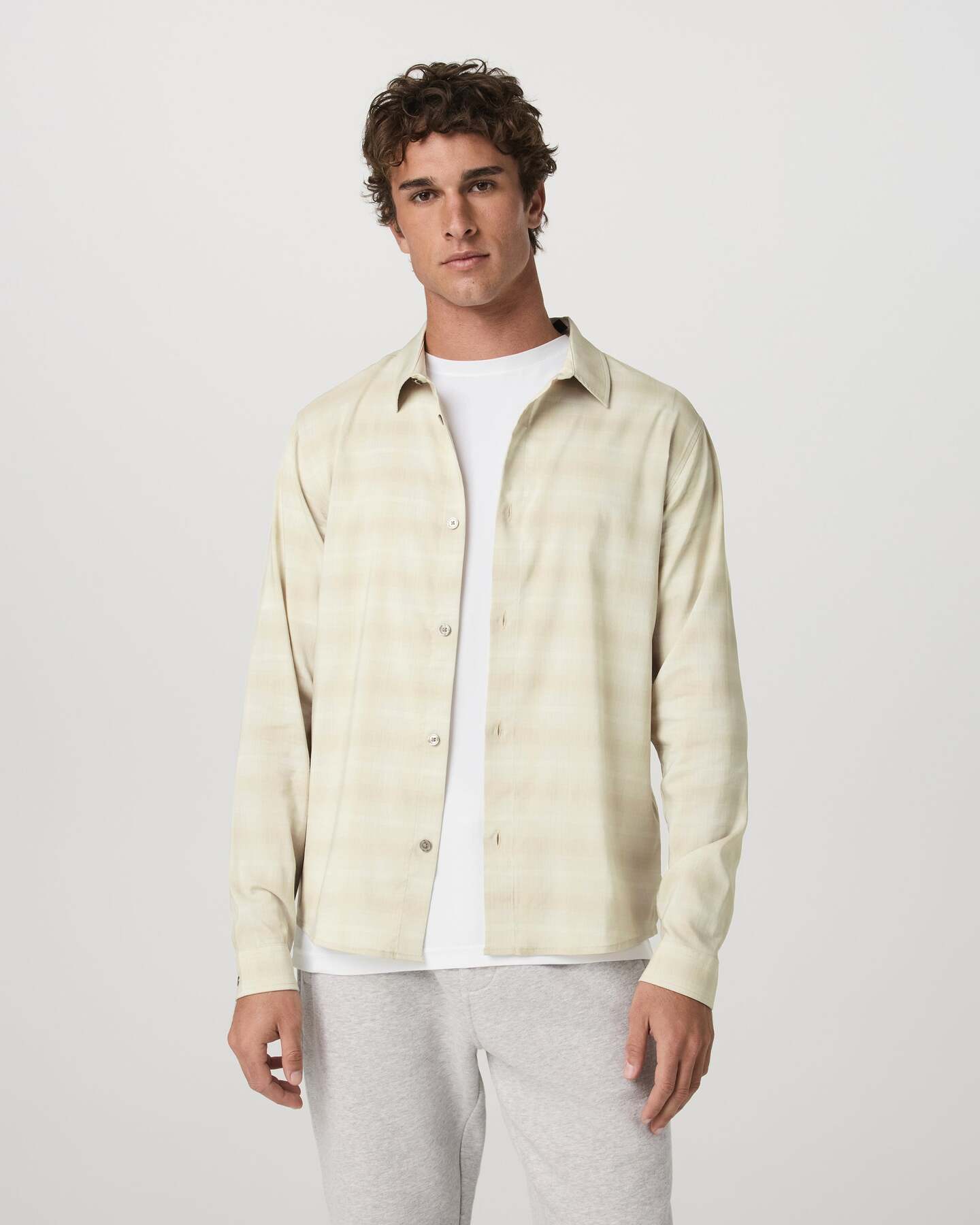 Long Sleeve Plaid Button Down Shirt